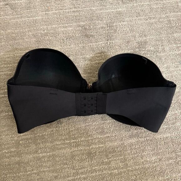 Victorias Secret Black Multi Way Strapless Underwire Bra 34DD - Picture 2 of 8